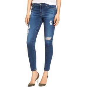 Adriano Goldschmied The Legging Ankle Super Skinny AG-ED Denim Distressed EUC 27